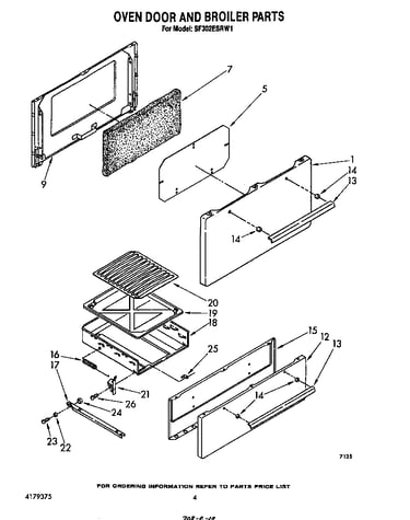 Oven door and broiler