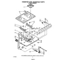 Whirlpool SF302ESRW1 cooktop and manifold diagram
