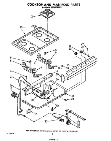 Cooktop and manifold