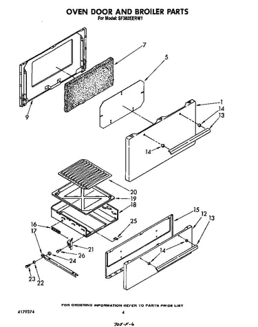Oven door and broiler
