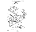 Whirlpool SF302EERW1 cooktop and manifold diagram