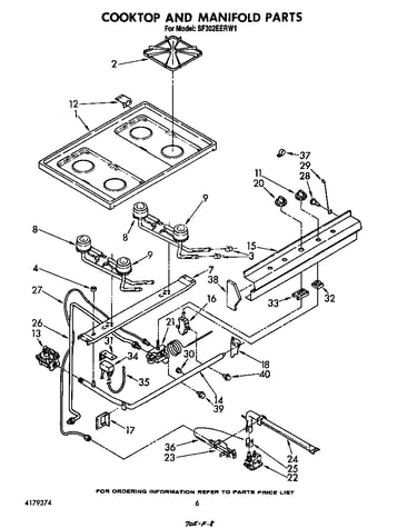 Cooktop and manifold