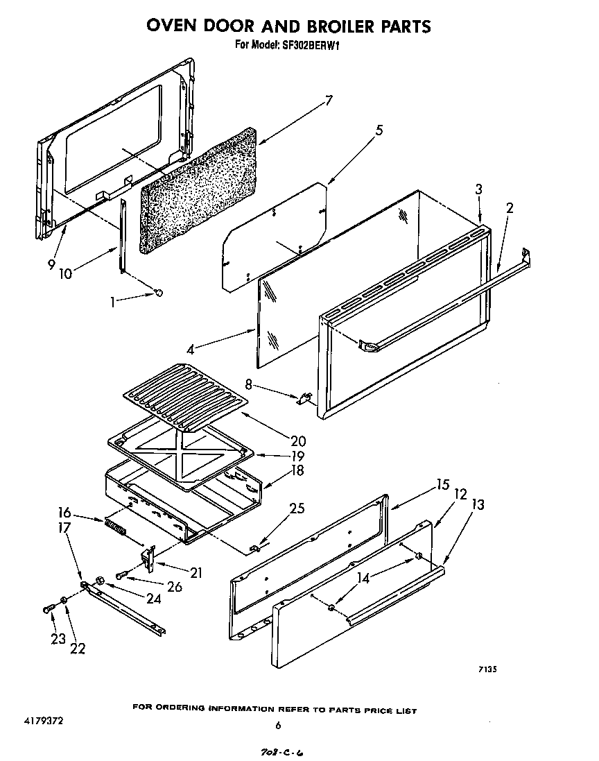 Oven door and broiler