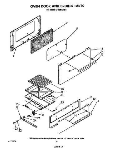Oven door and broiler
