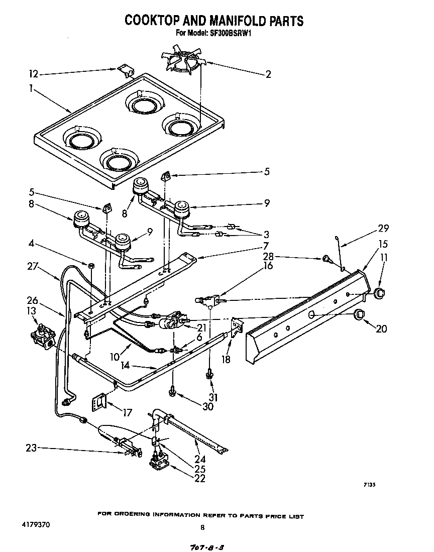 COOKTOP AND MANIFOLD