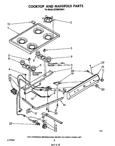 Cooktop and manifold