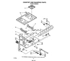 Whirlpool SF3000ERW1 cooktop and manifold diagram