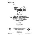 Whirlpool SM958PESW0 front cover diagram