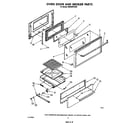 Whirlpool SM958PESW0 oven door and broiler diagram