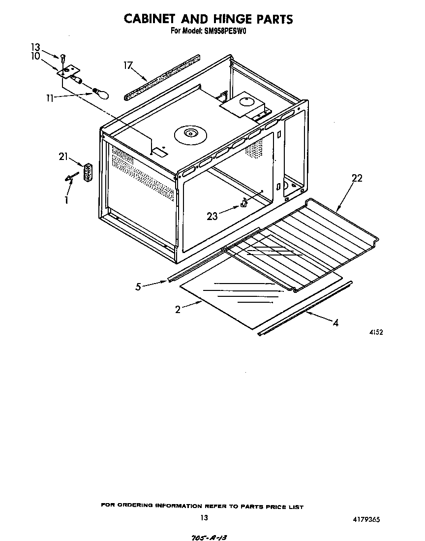 Cabinet and hinge
