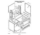 Whirlpool RF010EXRW2 external oven diagram