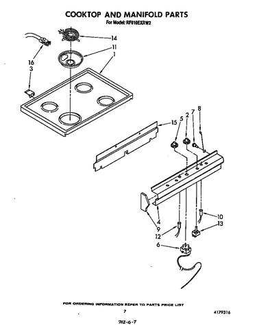 Cooktop and manifold