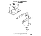 Whirlpool RF0100XRW2 cooktop and manifold diagram