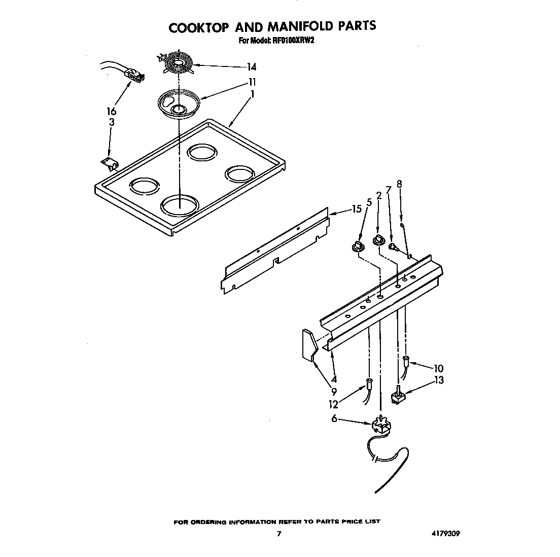 Cooktop and manifold