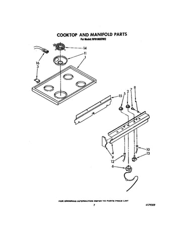 Cooktop and manifold
