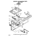 Whirlpool SF0100SRW1 cooktop and manifold diagram