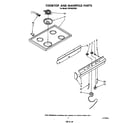 Whirlpool RF010EXRW1 cook top and manifold diagram