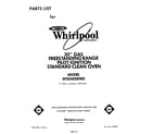Whirlpool SF3040SRW0 front cover diagram