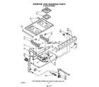 Whirlpool SF314PSRW0 cooktop and manifold diagram
