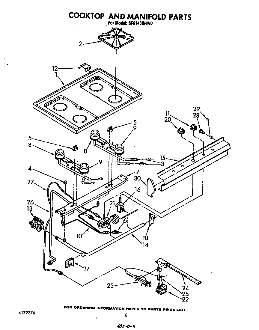 Cook top and manifold