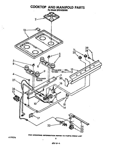 Cook top and manifold
