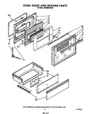 Oven door and drawer