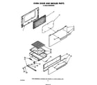 Whirlpool SS3004SRW0 oven door and broiler diagram