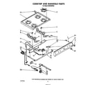 Whirlpool SS3004SRW0 cooktop and manifold diagram