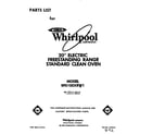 Whirlpool RF0100XRW1 front cover diagram