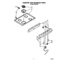 Whirlpool RF0100XRW1 cooktop and manifold diagram