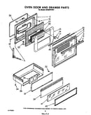 Oven door and drawer