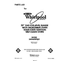 Whirlpool SM988PEPW2 front cover diagram