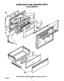Oven door and drawer