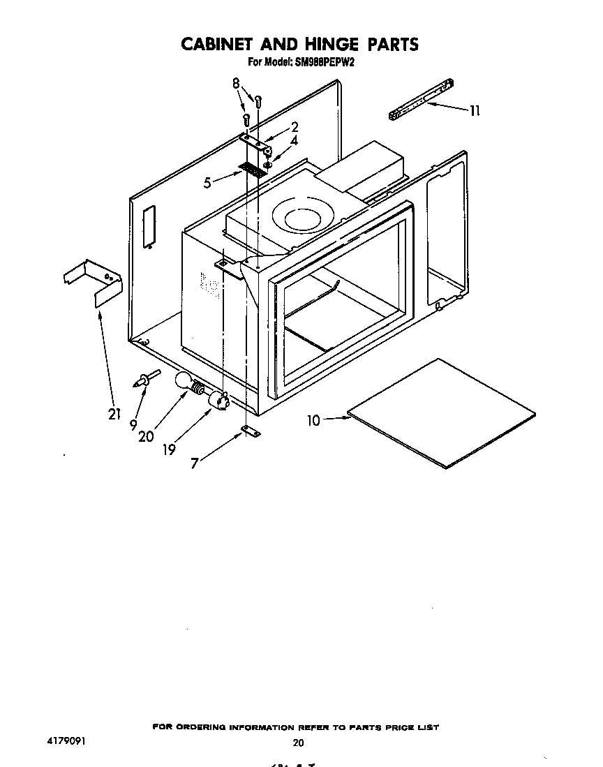 Cabinet and hinge