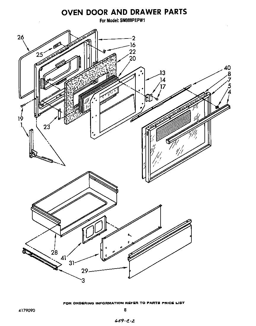 Oven door drawer