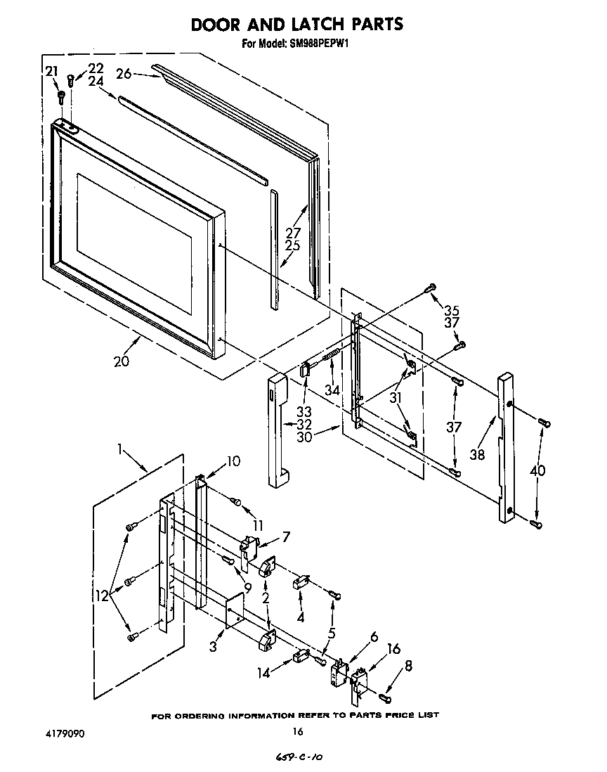 Door and latch