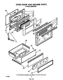 Oven door and drawer