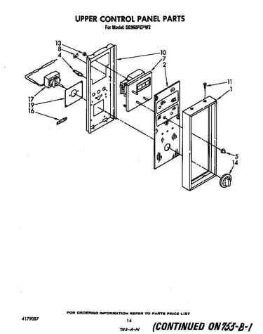 Upper control panel