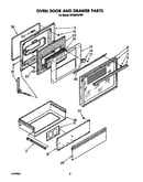 Oven door and drawer