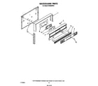 Whirlpool SF365BEPW1 backguard diagram