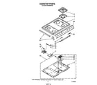 Whirlpool SF365BEPW1 cooktop diagram