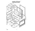Whirlpool SF395BEPW1 external oven diagram