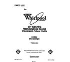 Whirlpool RF010EXRW0 front cover diagram