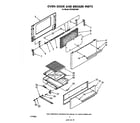 Whirlpool SF010EERW0 oven door and broiler diagram