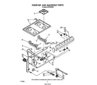 Whirlpool SF010EERW0 cook top and manifold diagram