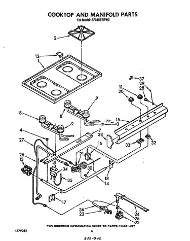 Cook top and manifold