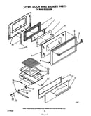 Oven door and broiler