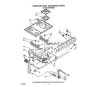 Whirlpool SF335ESRW0 cook top and manifold diagram