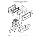Whirlpool SF315ESRW0 oven door and broiler diagram