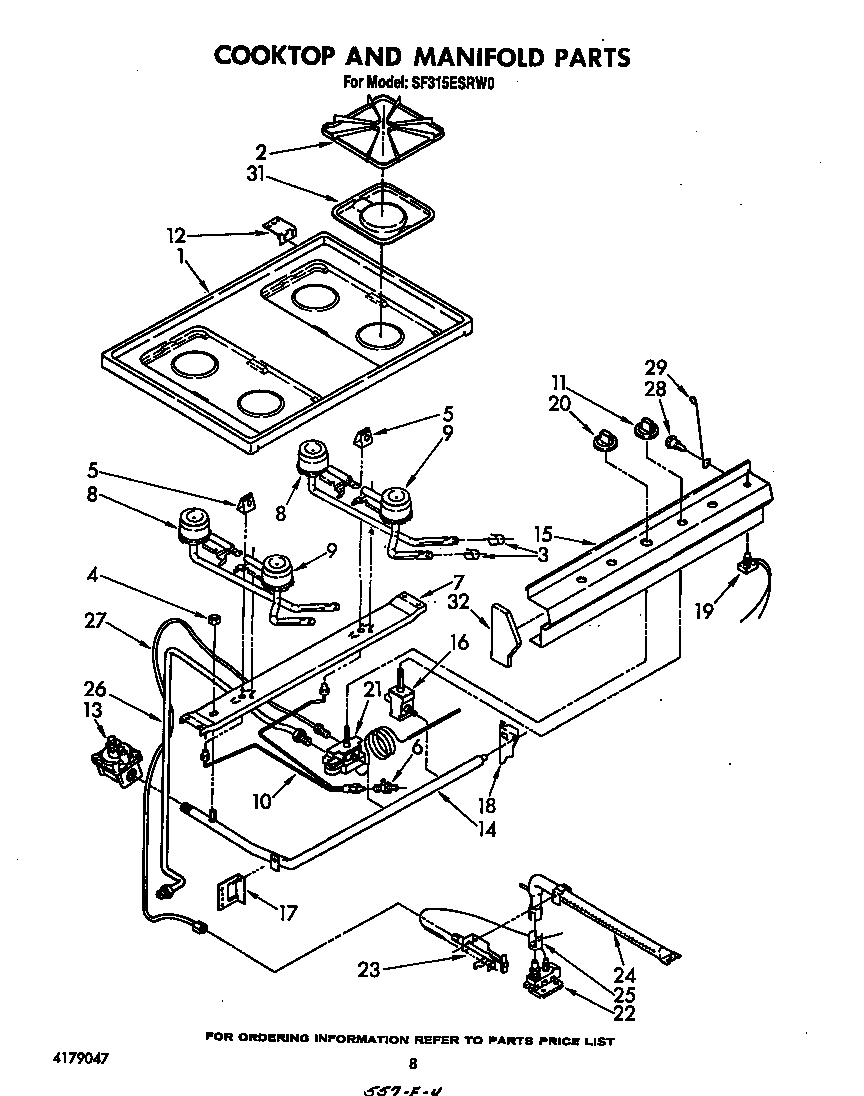 COOK TOP AND MANIFOLD